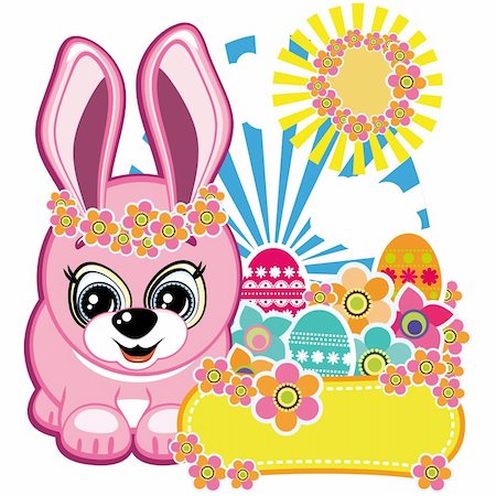 simsearch:400-04242338,k - vector easter bunny - Illustration for your design. Photographie de stock - Aubaine LD & Abonnement, Code: 400-04714347