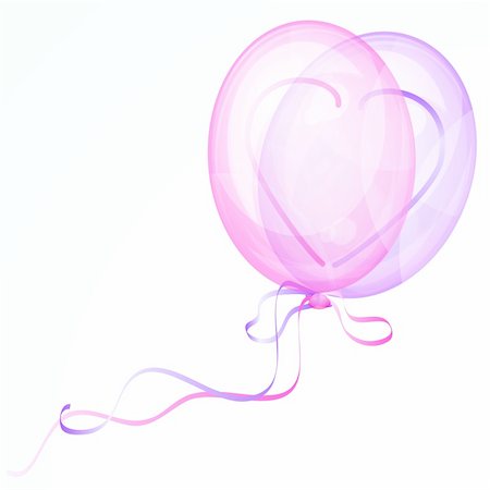 Shiny Heart Balloons - Illustration for your design. Stock Photo - Budget Royalty-Free & Subscription, Code: 400-04714349