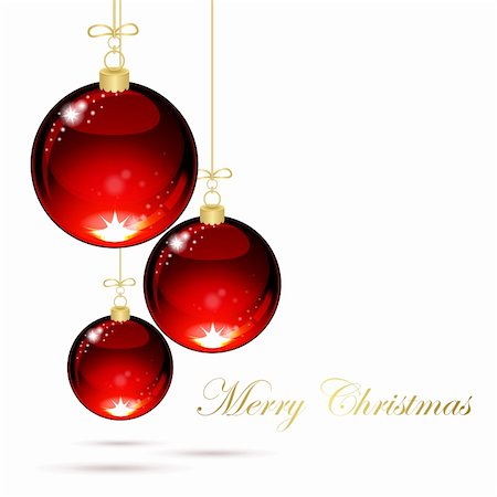 simsearch:400-05891304,k - Christmas balls with ribbons on white background Foto de stock - Royalty-Free Super Valor e Assinatura, Número: 400-04714381