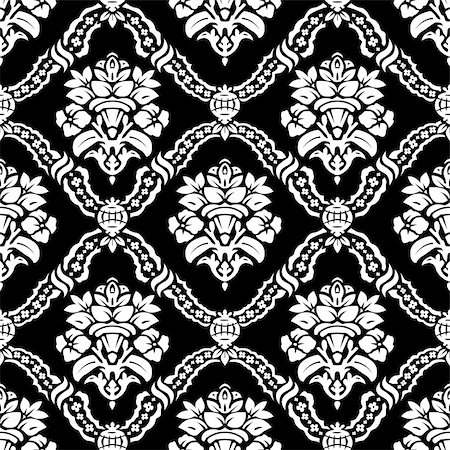 simsearch:400-04711057,k - Repeating vector floral pattern. Seamless swatch is included. Stock Photo - Budget Royalty-Free & Subscription, Code: 400-04714503