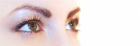 simsearch:400-04226490,k - Beautiful green woman eyes. Sharp image Foto de stock - Royalty-Free Super Valor e Assinatura, Número: 400-04714541