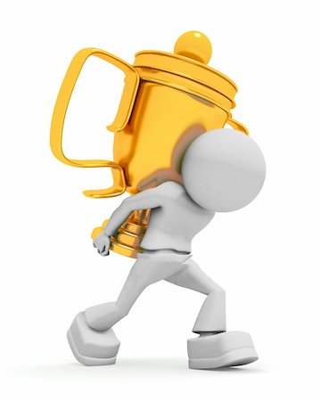 Worker carries cup Stock Photo - Budget Royalty-Free & Subscription, Code: 400-04714562