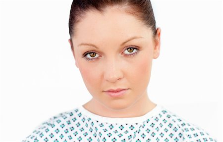 simsearch:400-05892402,k - Close-up of a diseased female patient against a white background Stock Photo - Budget Royalty-Free & Subscription, Code: 400-04714591