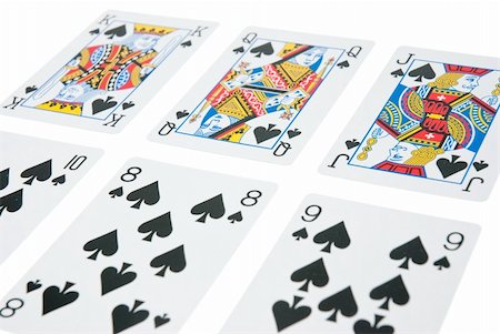 simsearch:400-04382425,k - Playing cards isolated on a white background. Stockbilder - Microstock & Abonnement, Bildnummer: 400-04715054