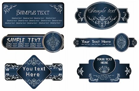 A decorative ornate with silver frames. Vector. Stock Photo - Budget Royalty-Free & Subscription, Code: 400-04715163
