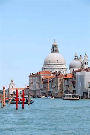 The Grand Canal, Venice shot eastward from Ponte dell'Accademia / Academy Bridge. In the background is the Dome of Santa Maria della Salute. Stock Photo - Budget Royalty-Free & Subscription, Code: 400-04715196