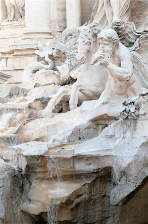 fontäne - Detail of Trevi fountain (Fontana di Trevi) in Rome Stock Photo - Budget Royalty-Free & Subscription, Code: 400-04715485
