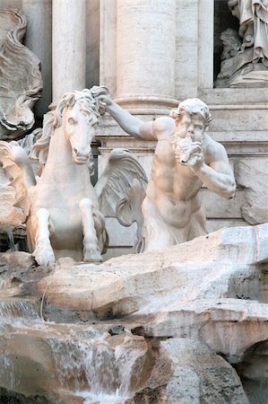 fontäne - Detail of Trevi fountain (Fontana di Trevi) in Rome Stock Photo - Budget Royalty-Free & Subscription, Code: 400-04715483