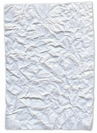 sheet of paper wrinkled - white crinkled paper sheet to use as background Stock Photo - Budget Royalty-Free & Subscription, Code: 400-04715700