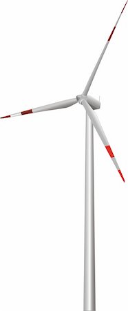 simsearch:400-04465410,k - vector wind turbine. Isolated Stock Photo - Budget Royalty-Free & Subscription, Code: 400-04715824