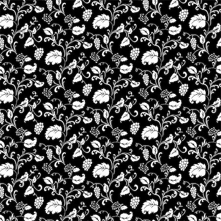 Repeating vector vine pattern. Seamless swatch is included. Stock Photo - Budget Royalty-Free & Subscription, Code: 400-04715842