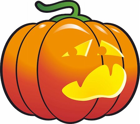 simsearch:400-07774937,k - A cheerfull halloween pumpkin isolated on white bacground Stock Photo - Budget Royalty-Free & Subscription, Code: 400-04715887