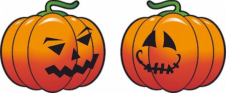 simsearch:400-04540383,k - A cheerfull halloween pumpkin isolated on white bacground Stock Photo - Budget Royalty-Free & Subscription, Code: 400-04715888