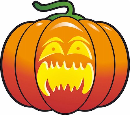 simsearch:400-07774937,k - A cheerfull halloween pumpkin isolated on white bacground Foto de stock - Super Valor sin royalties y Suscripción, Código: 400-04715889
