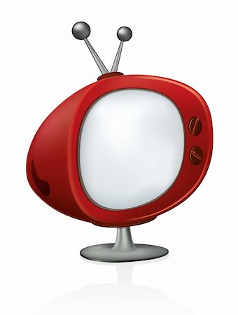 Vintage TV. Simple to edit. Retro vector collection. Stock Photo - Budget Royalty-Free & Subscription, Code: 400-04716095
