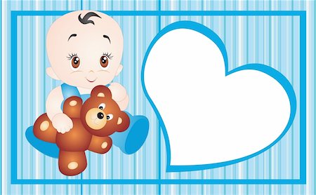 fun with letters and kids clip art - New born baby card design. To see similar, please VISIT MY PORTFOLIO Stock Photo - Budget Royalty-Free & Subscription, Code: 400-04716416