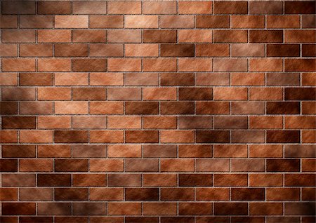 simsearch:400-05337615,k - Abstract brown Brick wall created in photoshop. Photographie de stock - Aubaine LD & Abonnement, Code: 400-04716769