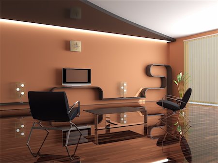 simsearch:400-08256129,k - New interior of a room (3d rendering ) Stock Photo - Budget Royalty-Free & Subscription, Code: 400-04716802