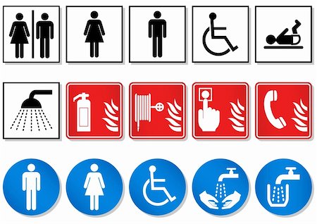 Vector illustration set of different international communication signs. All vector objects and details are isolated and grouped. Colors, shadow and transparent background color are easy to remove or customize. Symbols are replaceable. Stock Photo - Budget Royalty-Free & Subscription, Code: 400-04717129