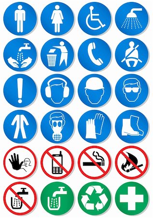 Vector illustration set of different international communication signs. All vector objects and details are isolated and grouped. Colors, shadow and transparent background color are easy to remove or customize. Symbols are replaceable. Stock Photo - Budget Royalty-Free & Subscription, Code: 400-04717298