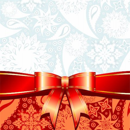 background with red bow, this  illustration may be useful  as designer work Stock Photo - Budget Royalty-Free & Subscription, Code: 400-04717427