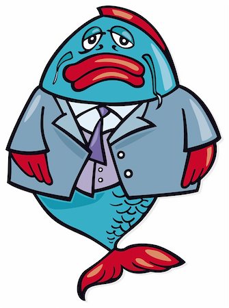 simsearch:400-04717503,k - Illustration of big fish businessman Stockbilder - Microstock & Abonnement, Bildnummer: 400-04717502