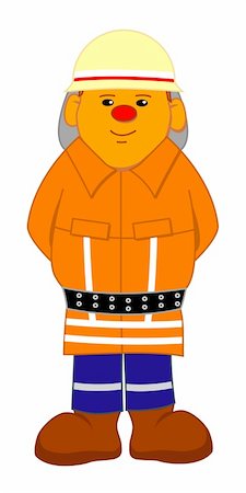 simsearch:400-04280033,k - cartoon of german firefighter - illustration Stock Photo - Budget Royalty-Free & Subscription, Code: 400-04717592