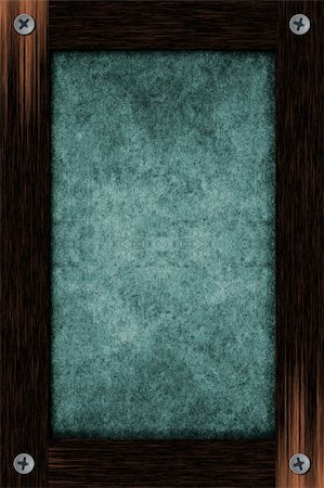 staining wood brush - Grunge light blue paper framed by wooden frame Stock Photo - Budget Royalty-Free & Subscription, Code: 400-04717654