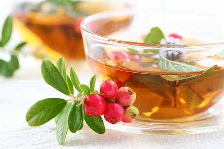 simsearch:400-04520635,k - Vitality tea with lingonberry and mint (vitality berry) Stock Photo - Budget Royalty-Free & Subscription, Code: 400-04717712