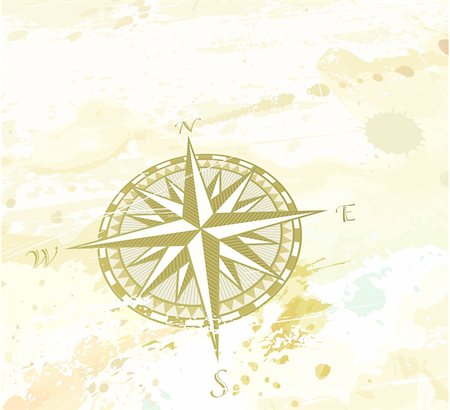 simsearch:625-00898537,k - Vector illustration of vintage grunge background with retro compass windrose. Great for any "direction" you want to go... Stock Photo - Budget Royalty-Free & Subscription, Code: 400-04717755