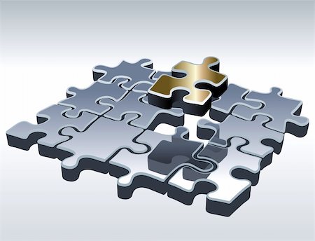 first responder - Jigsaw puzzle set. One outstanding part. Vector illustration Photographie de stock - Aubaine LD & Abonnement, Code: 400-04718454