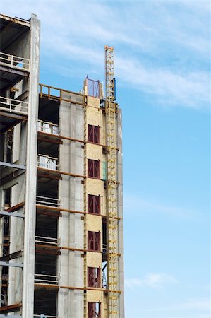 simsearch:400-05249204,k - side view of  work in progress highrise building with sky background Stock Photo - Budget Royalty-Free & Subscription, Code: 400-04718452