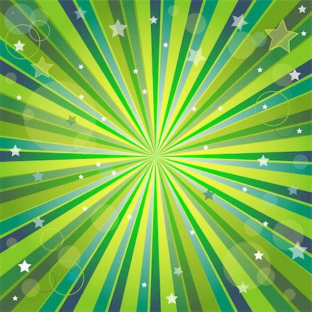 Abstract green and yellow background with rays, stars and balls (vector,  eps10,) Stock Photo - Budget Royalty-Free & Subscription, Code: 400-04718646
