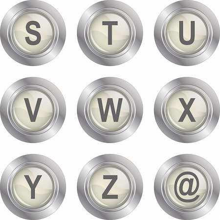 Illustration alphabet buttons on a white background. Stock Photo - Budget Royalty-Free & Subscription, Code: 400-04719037
