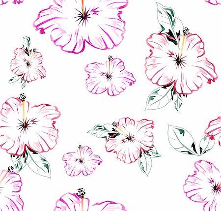 simsearch:400-04679760,k - Seamless vector retro pattern with flowers illustration Photographie de stock - Aubaine LD & Abonnement, Code: 400-04719186