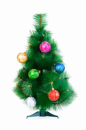 simsearch:400-09095755,k - Christmas tree isolated on the white background Photographie de stock - Aubaine LD & Abonnement, Code: 400-04719560