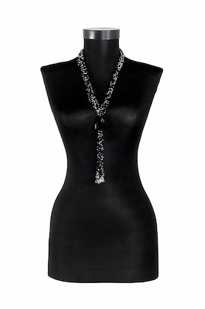 simsearch:400-04778993,k - Necklace on mannequin isolated on white Stock Photo - Budget Royalty-Free & Subscription, Code: 400-04719578