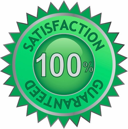 vector illustration of green label satisfaction guarantee Stockbilder - Microstock & Abonnement, Bildnummer: 400-04710101