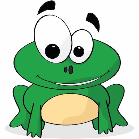 frog graphics - Cartoon illustration of a cute frog smiling Foto de stock - Super Valor sin royalties y Suscripción, Código: 400-04710433