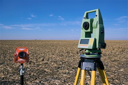 simsearch:400-04710606,k - Surveying Equipment in the field - fall time. Stock Photo - Budget Royalty-Free & Subscription, Code: 400-04710548