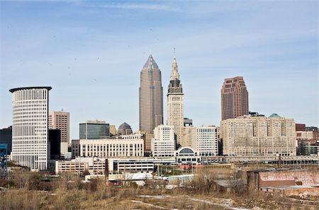 simsearch:400-06059972,k - Downtown Cleveland - seen during late autumn. Stock Photo - Budget Royalty-Free & Subscription, Code: 400-04710608