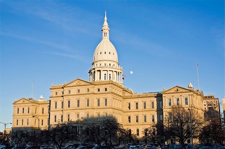 simsearch:400-05292353,k - State Capitol of Michigan in Lansing. Photographie de stock - Aubaine LD & Abonnement, Code: 400-04710610