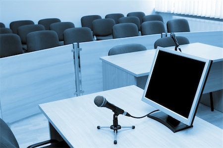 interior view of court room office conference table Stock Photo - Budget Royalty-Free & Subscription, Code: 400-04710624