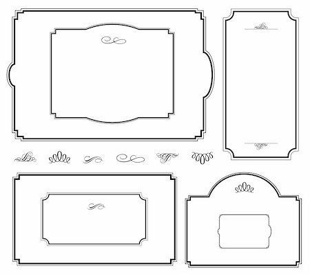 simsearch:400-04710715,k - Set of highly detailed vector frames. Easy to edit. Stock Photo - Budget Royalty-Free & Subscription, Code: 400-04710711