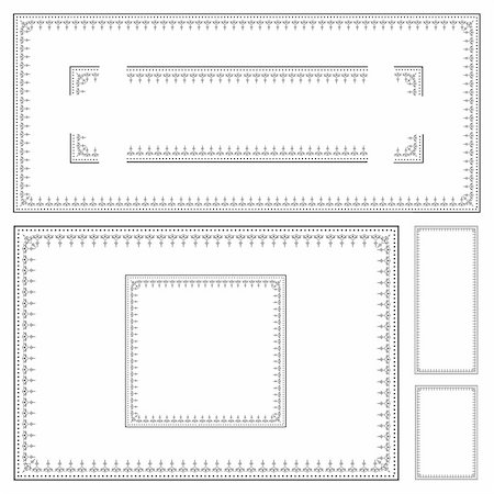 simsearch:400-04710715,k - Set of highly detailed vector frames. Easy to edit. Stock Photo - Budget Royalty-Free & Subscription, Code: 400-04710738
