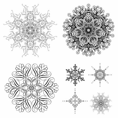 simsearch:400-04710715,k - Set of highly detailed vector ornaments. Easy to edit. Stock Photo - Budget Royalty-Free & Subscription, Code: 400-04710777
