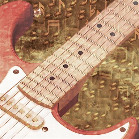 simsearch:400-07407615,k - abstract musical background guitar and notes Fotografie stock - Microstock e Abbonamento, Codice: 400-04710875