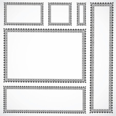 simsearch:400-04710715,k - Set of highly detailed vector frames. Easy to edit. Foto de stock - Royalty-Free Super Valor e Assinatura, Número: 400-04710950