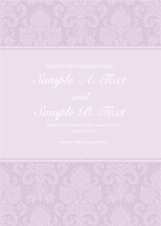 simsearch:400-04711057,k - Vector floral frame with sample text. Perfect as invitation or announcement. Pattern is included as seamless swatch. All pieces are separate. Easy to change colors. Stock Photo - Budget Royalty-Free & Subscription, Code: 400-04711077