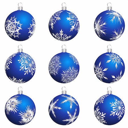 simsearch:400-04075707,k - Set of Christmas (New Year) balls for design use. Vector illustration. Stock Photo - Budget Royalty-Free & Subscription, Code: 400-04711110